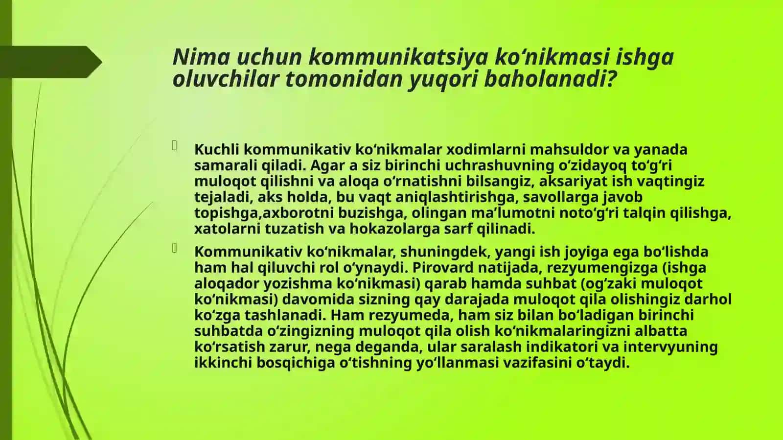 HAMKORLAR VA MIJOZLARDA YAXSHI TAASSUROT HOSIL QILISH USUL VA TALABLARI 4