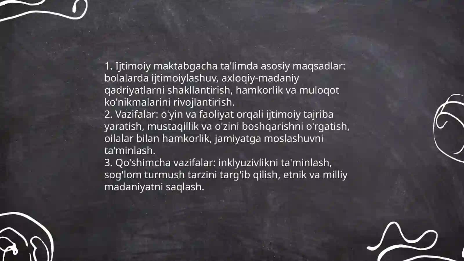 Ijtimoiy maktabgacha ta'limni tashkil etish vazifalari 4