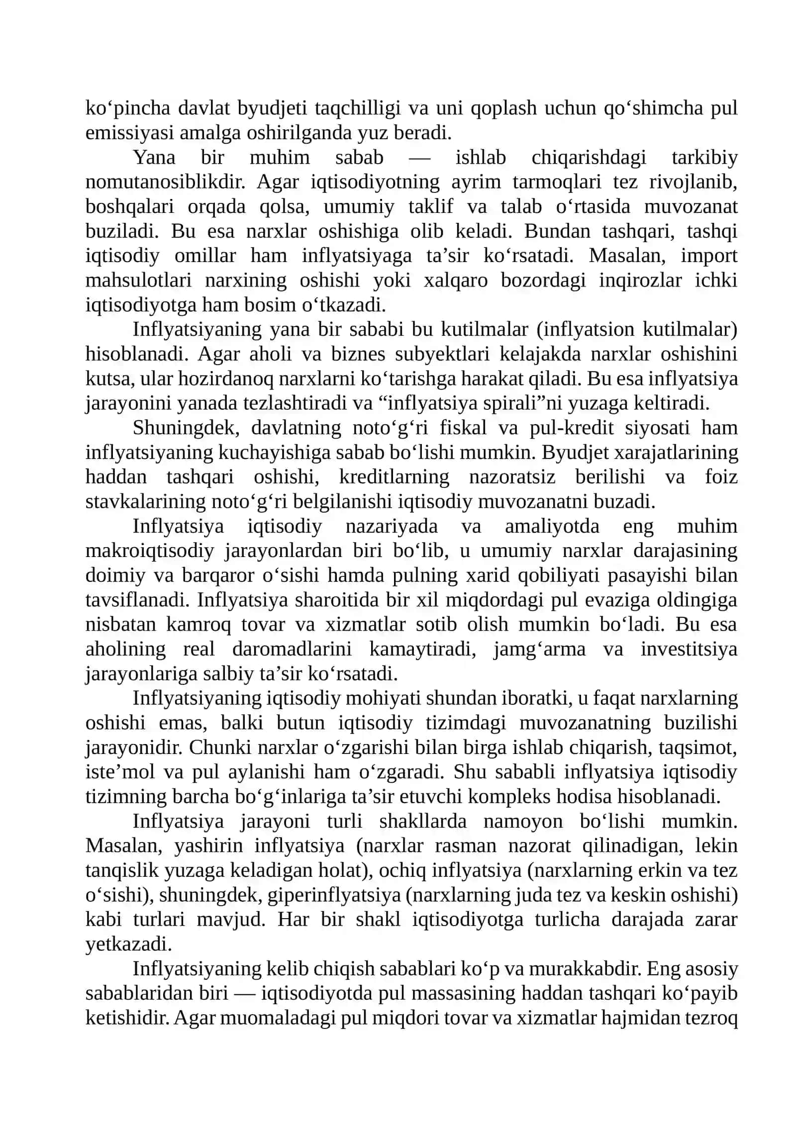 Iqtisodiy muvozanatda infiliyatsiyaning pul oqimlari muammmosi 4