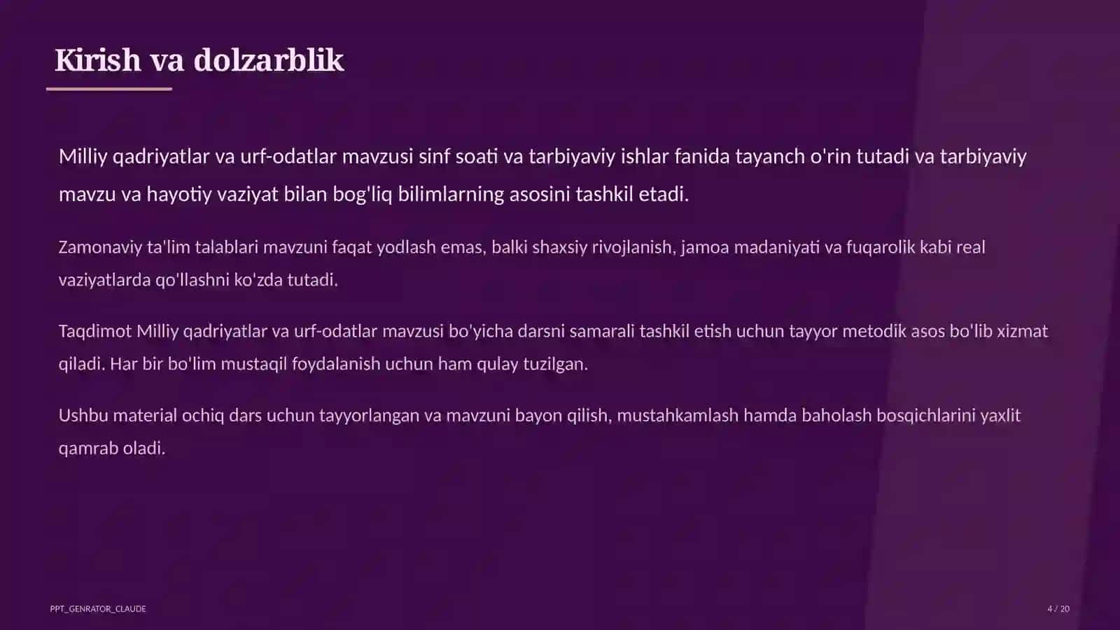 Milliy qadriyatlar va urf-odatlar 4