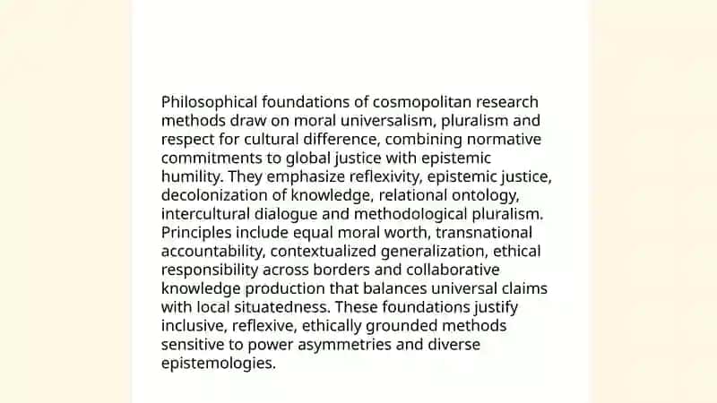 Appropriate methodology: towards a cosmopolitan approach 4