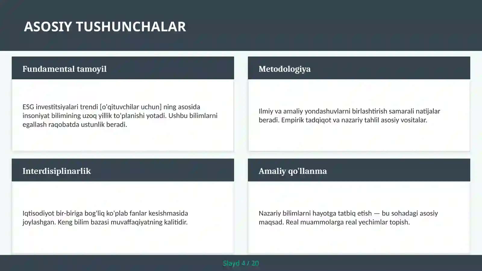 ESG investitsiyalari trendi [o'qituvchilar uchun] 4