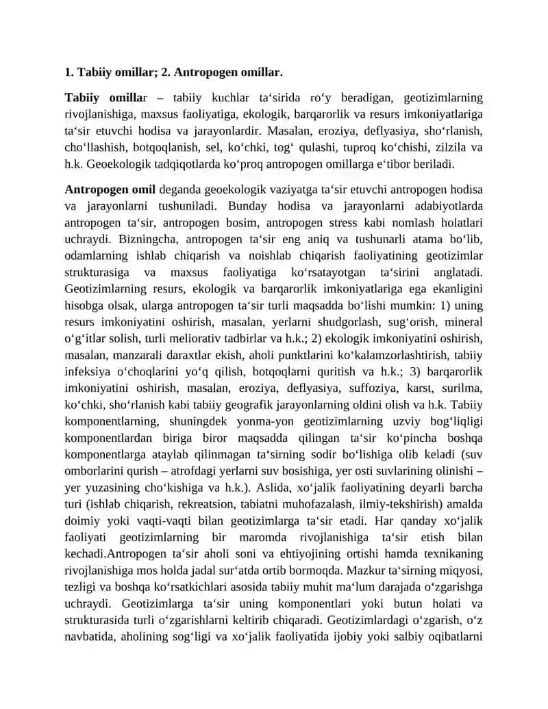 Geoekologiya. Geoekologik tadqiqot metodlari 4