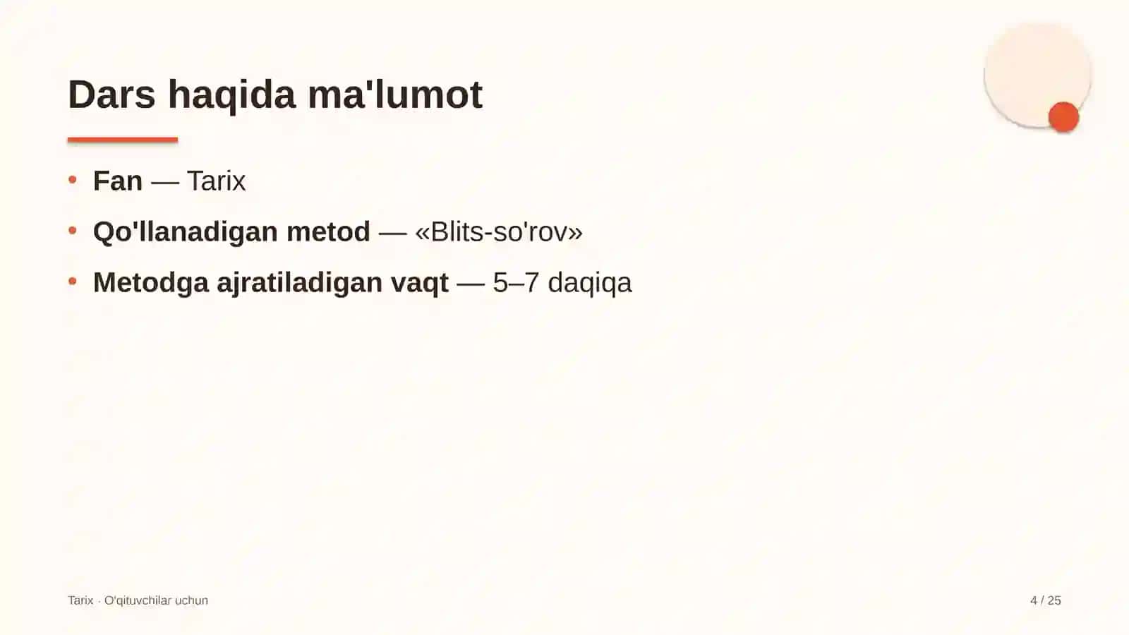 tarix darslarida blits so'rov metodidan foydalanish 2887 4