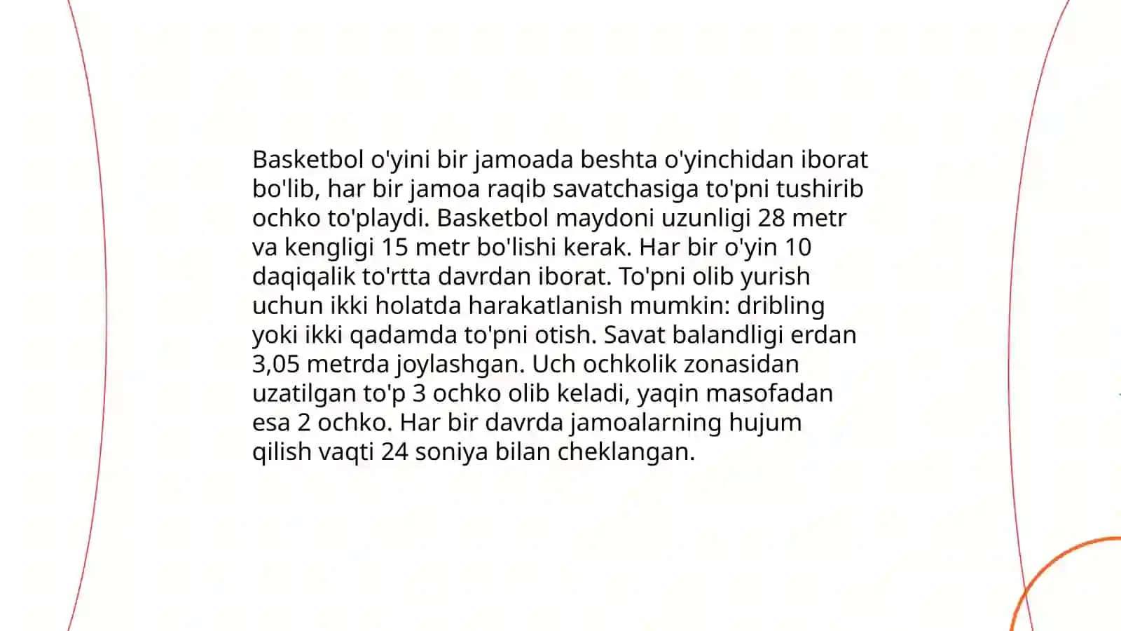 Basketbol sport oʻyini 4