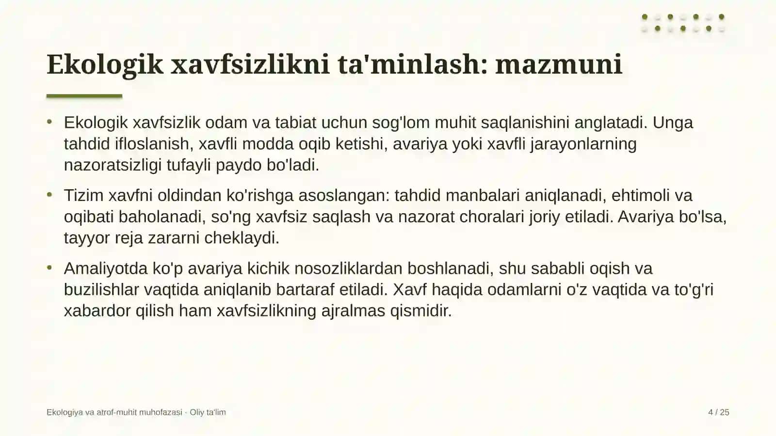 veterinariya xizmatida ekologik xavfsizlikni ta'minlash 6225 4