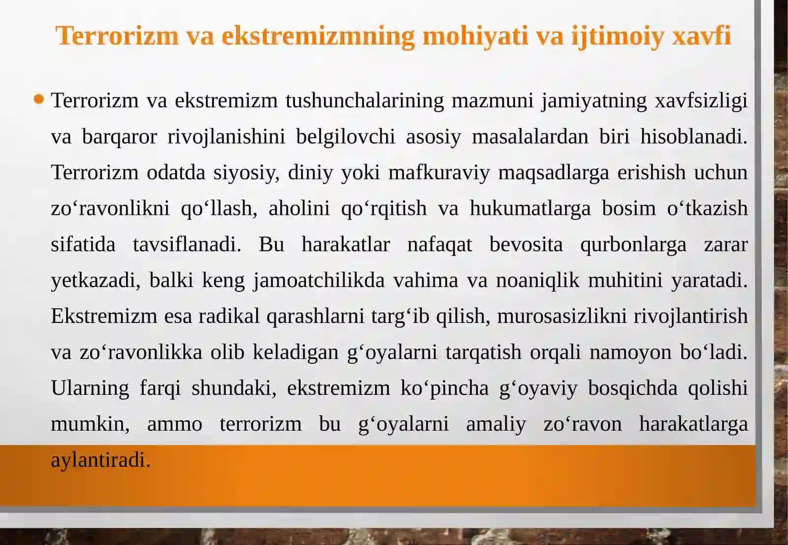 Terrorizm va ekstremizmning jamiyat ijtimoiy hayotiga ta'siri 4