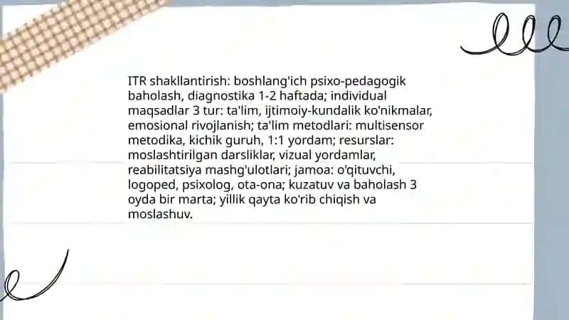 Ruhiy rivojlanishi sustlashgan bolalar ta'lim tarbiyasi 4
