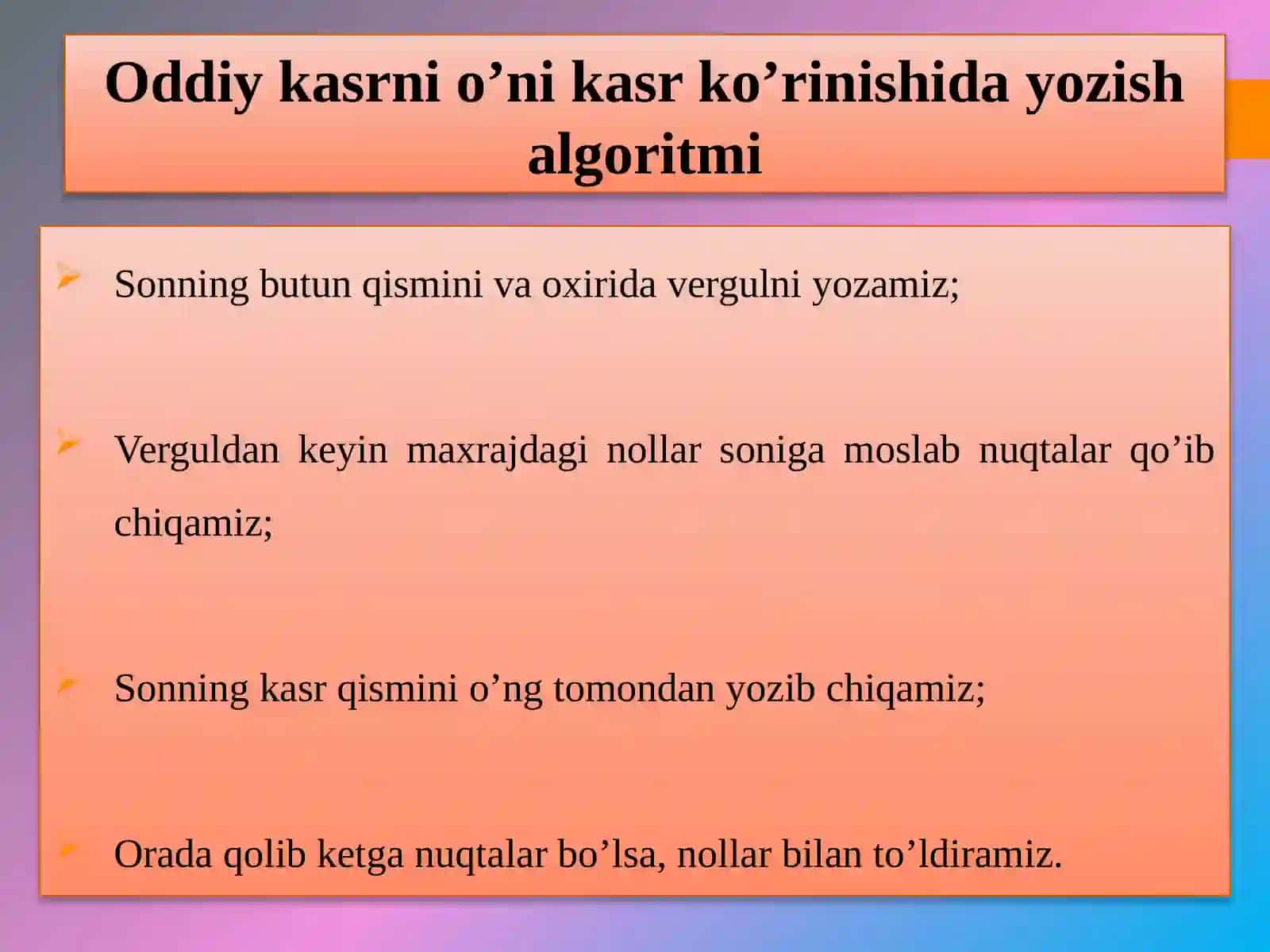 MATƏMATIKA O’QITISH METODIKASI 4