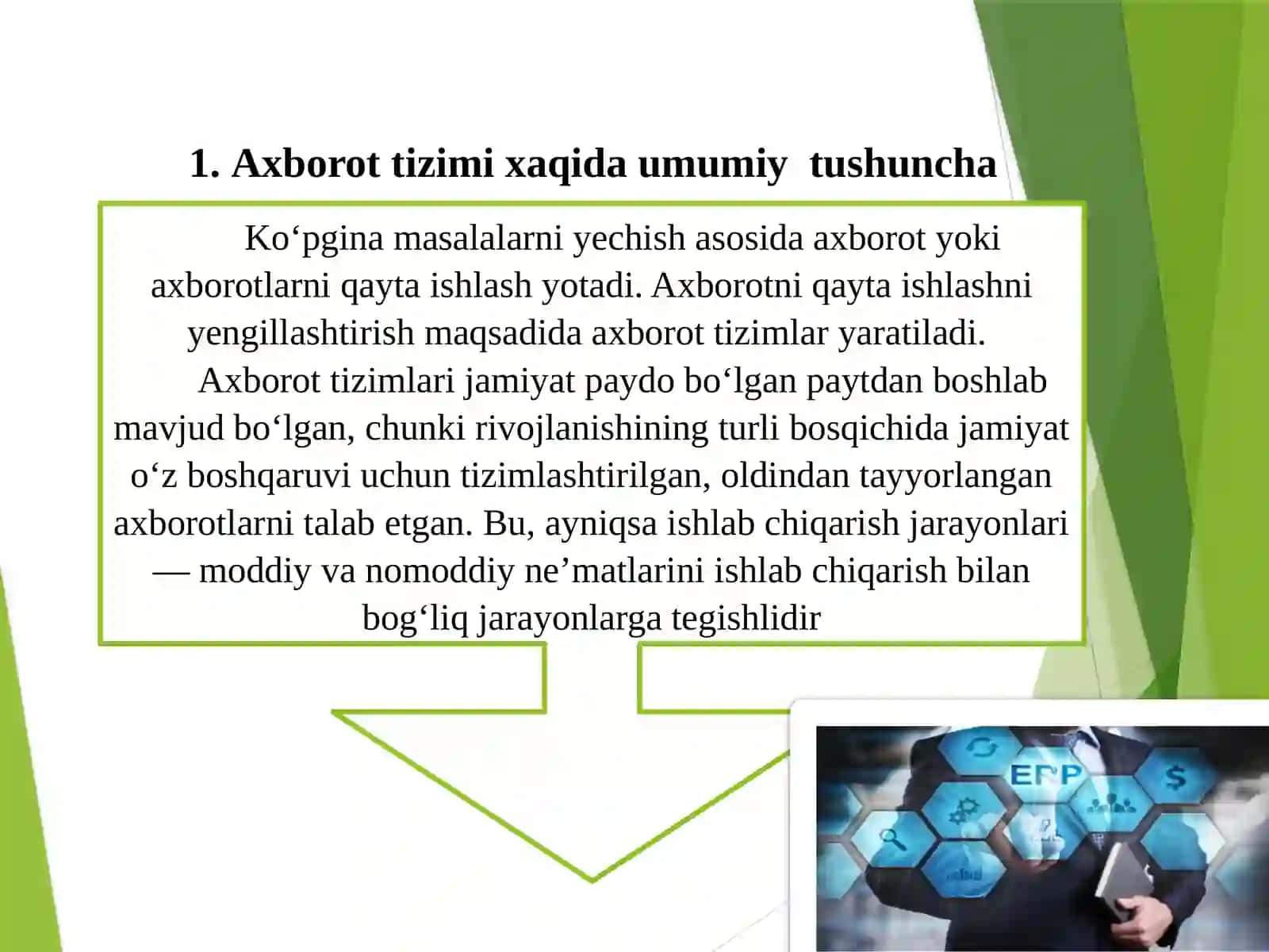Axborot tizimlari va ularning turli sohalarda qo'llanilishi 4