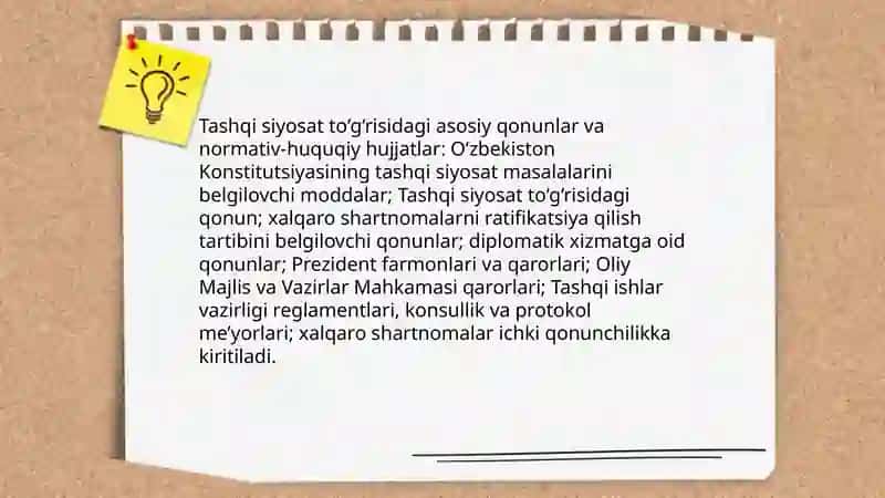 Õzbekiston Respublikasi tashqi siyosatining asosiy manbalari va prinsiplari 4