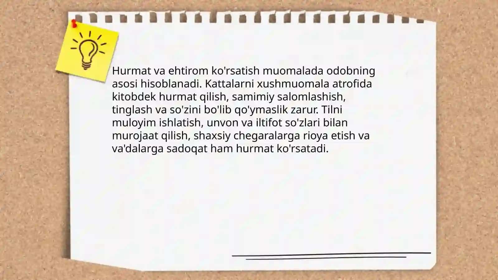 Muomala uchun zarur odoblar 4