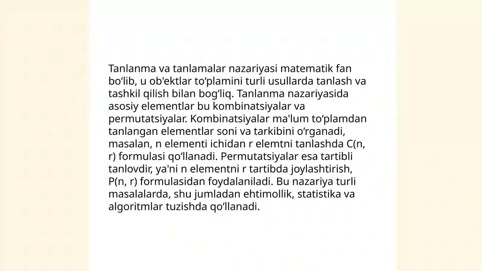 Matematik statistikaning elementlari 4