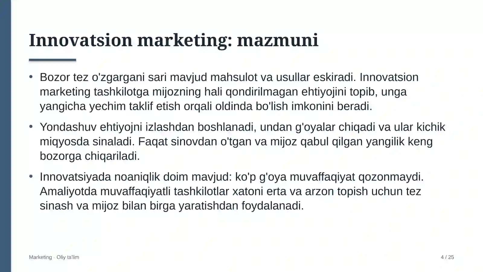 Kosmetika do'konlarida innovatsion marketing 4