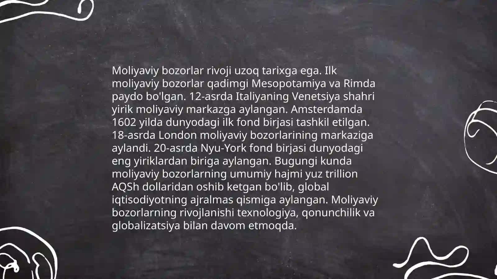 Moliyaviy bozorning mohiyati,zarurligi,asosiy vazifalari va turlari 4