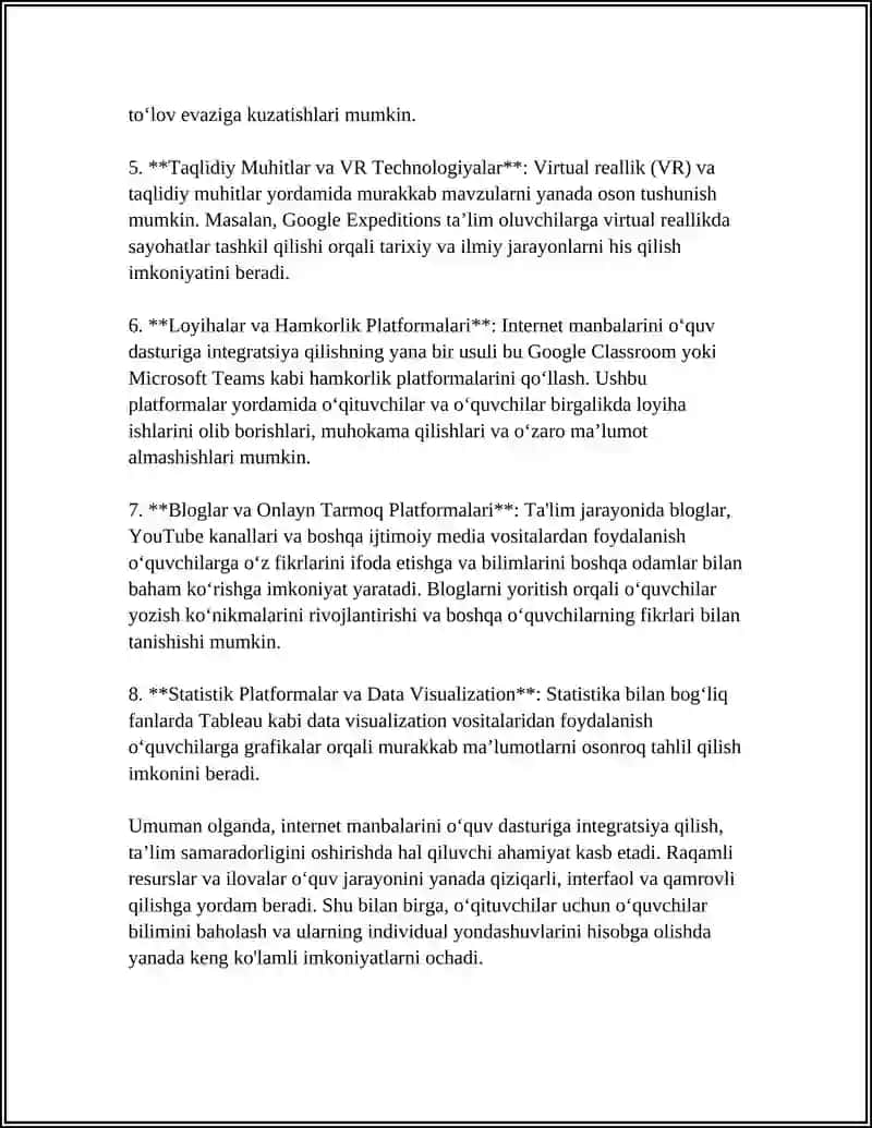 TEXNOLOGIYA TAʼLIMI NAZARIYASI VA METODIKASI 4