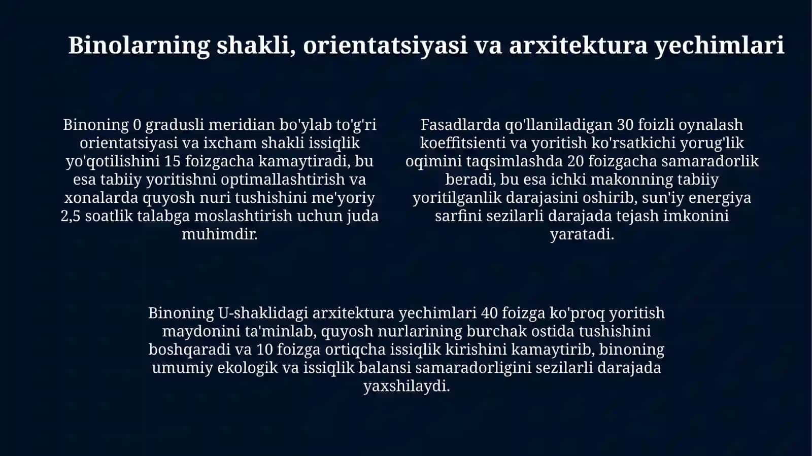 Tabiiy yoritish va insolyatsiya nazariyalari 4