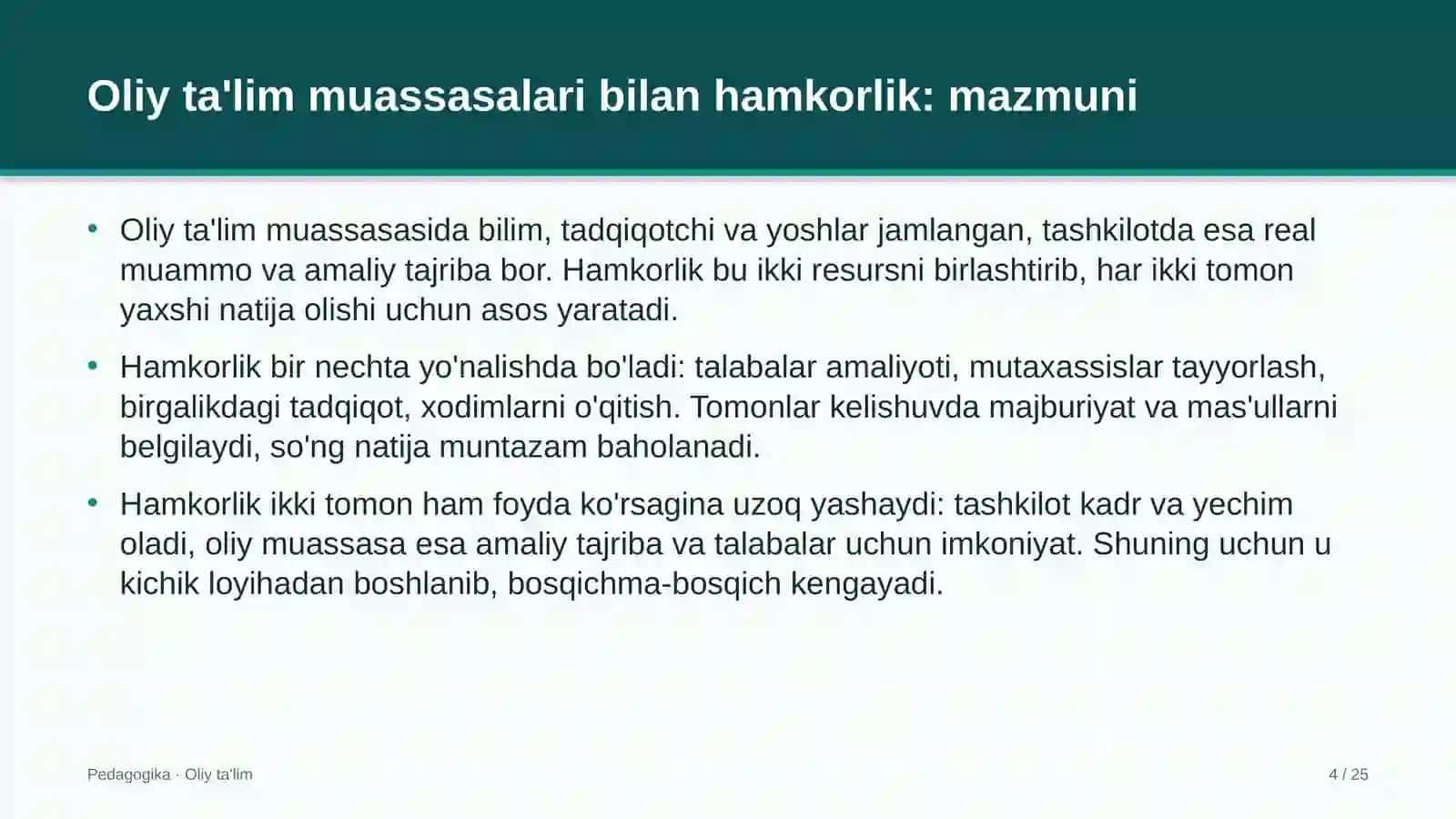Maishiy texnika do'konlarida oliy ta'lim muassasalari bilan hamkorlik 4