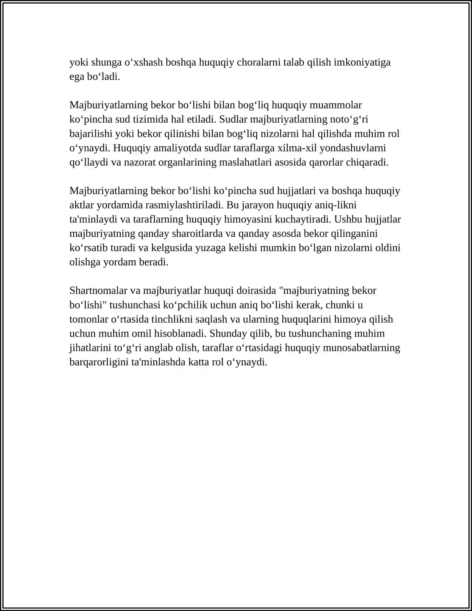 MAJBURYATNING BEKOR BOʻLSHI 4