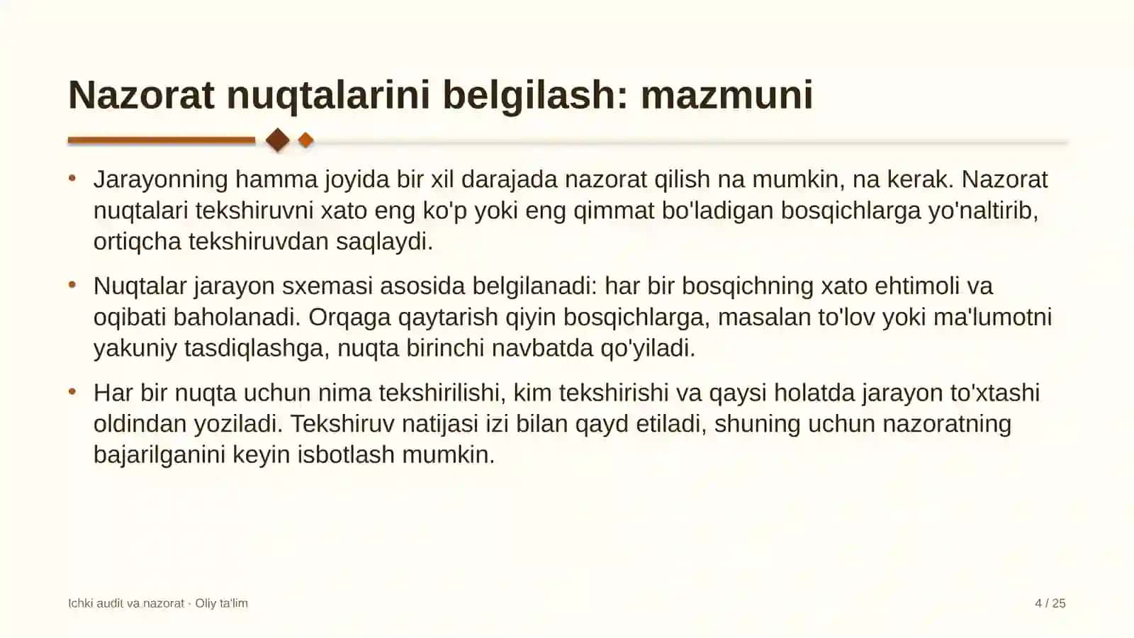 Ilmiy-tadqiqot institutlarida nazorat nuqtalarini belgilash 4