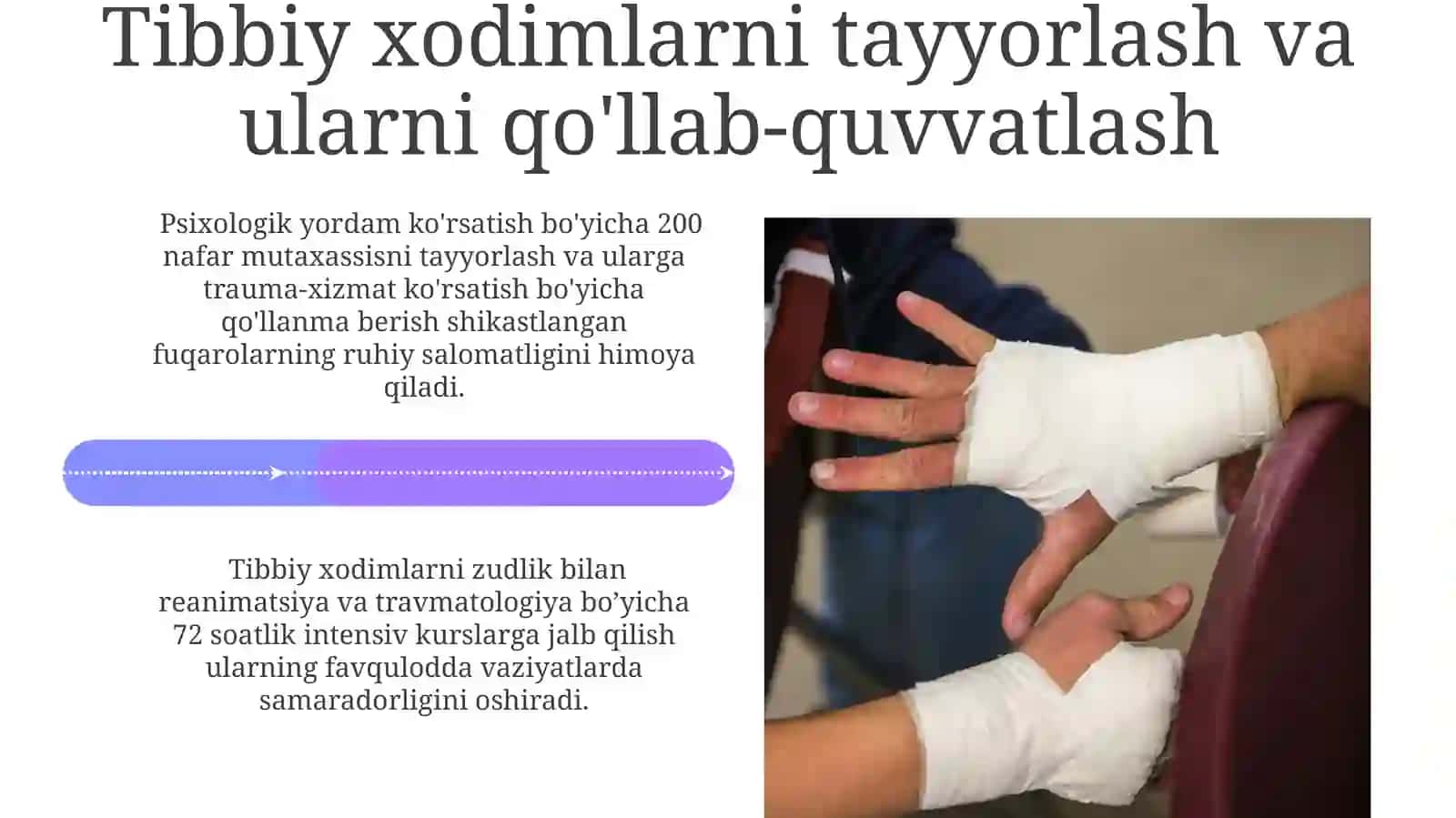 Dushman tajovuzi xavfi paytida va shikastlangan aholini davolash 4