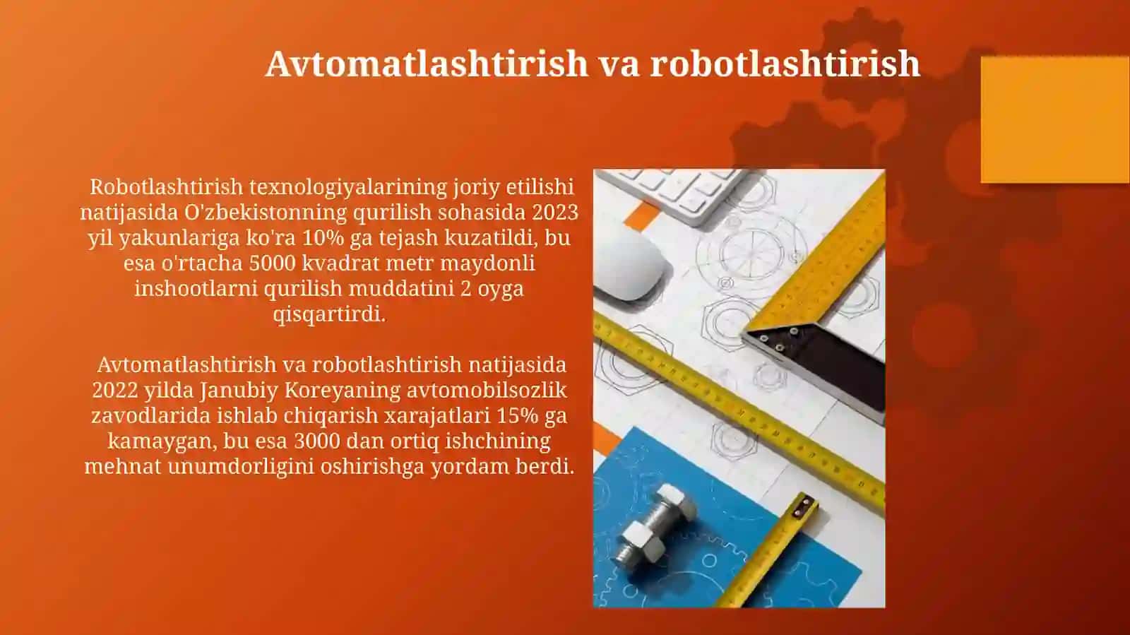 Buyum va konstruksiyalarning texnologik komplekti. Ishlab chiqarishda mehnat sarfi qurulishda 4