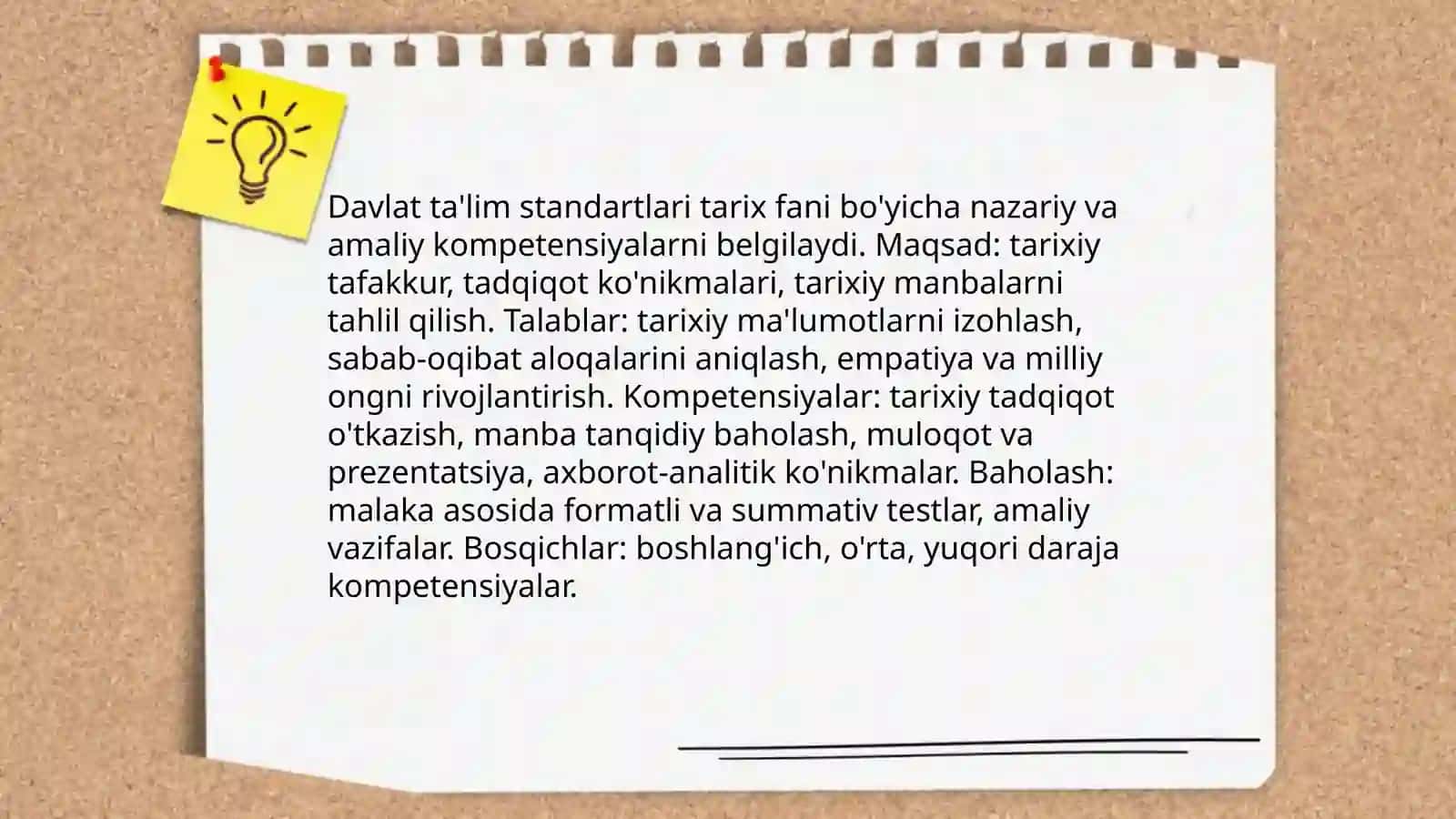 Tarix ta’limining me’yoriy hujjatlari 4