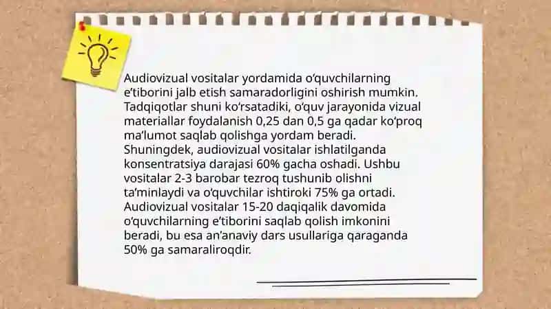 Adabiyot darslarida audiovizual va texnik vositalardan foydalanish 4