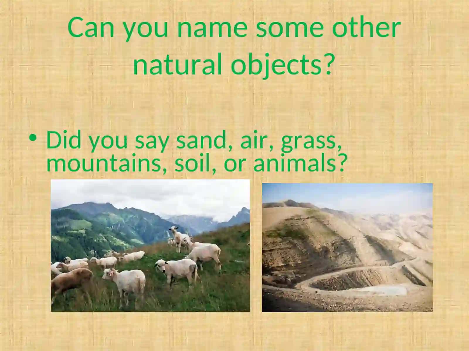 Natural vs. Man Made 4