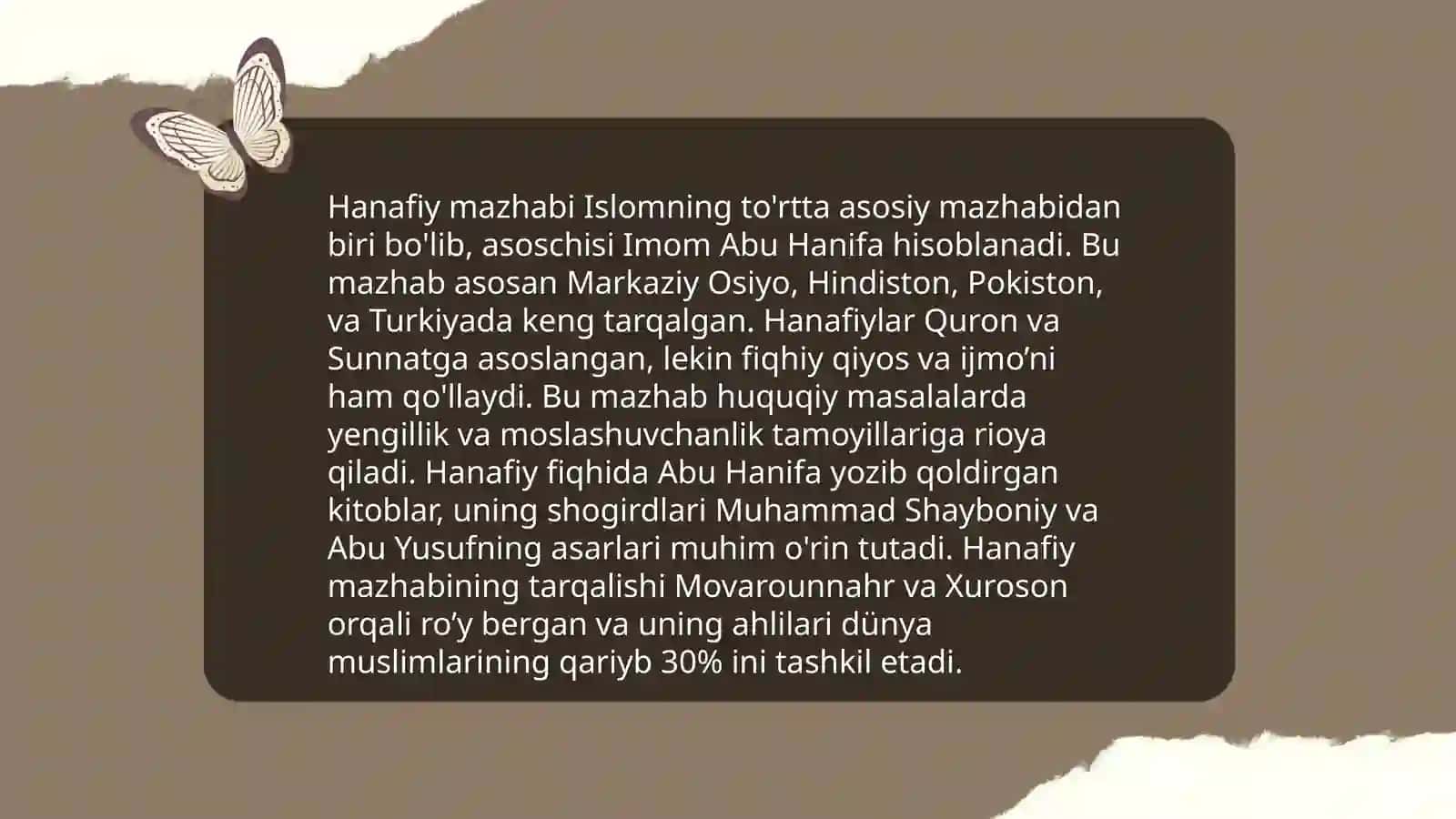 Sunniylikdagi mazhablar 4