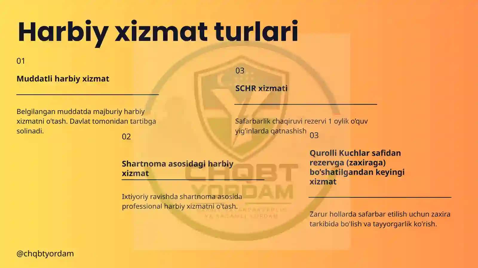 Harbiy xizmatga tayyorgarlik bo'yicha to'liq qo'llanma 4