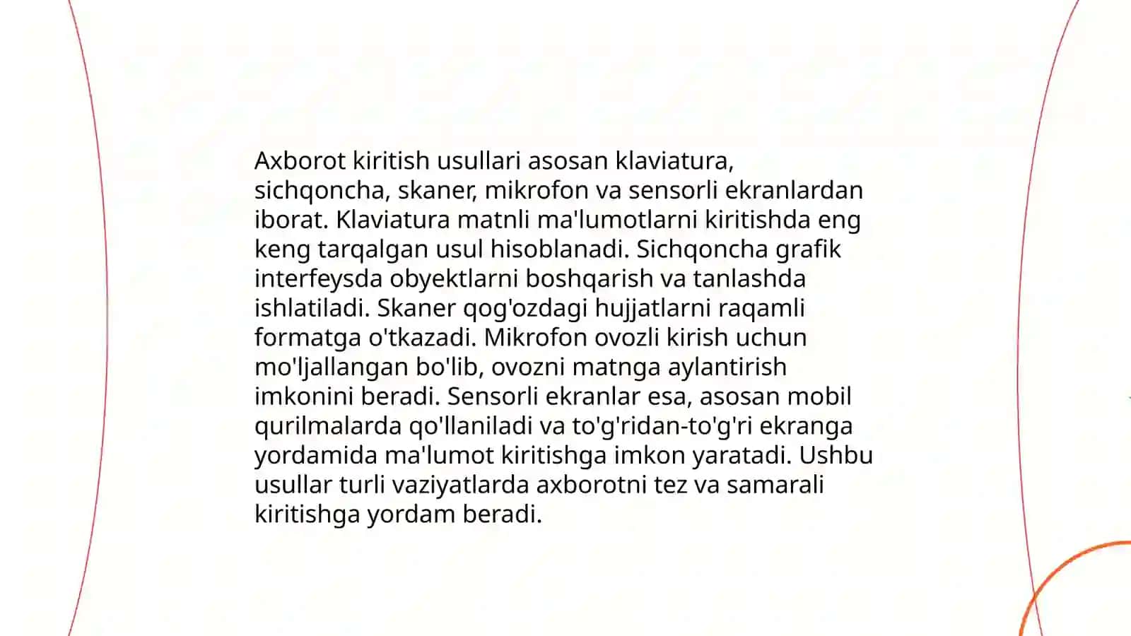 Grafik axborotlarni kiritish, tahrirlash va chiqarishning dasturiy vositalari 4