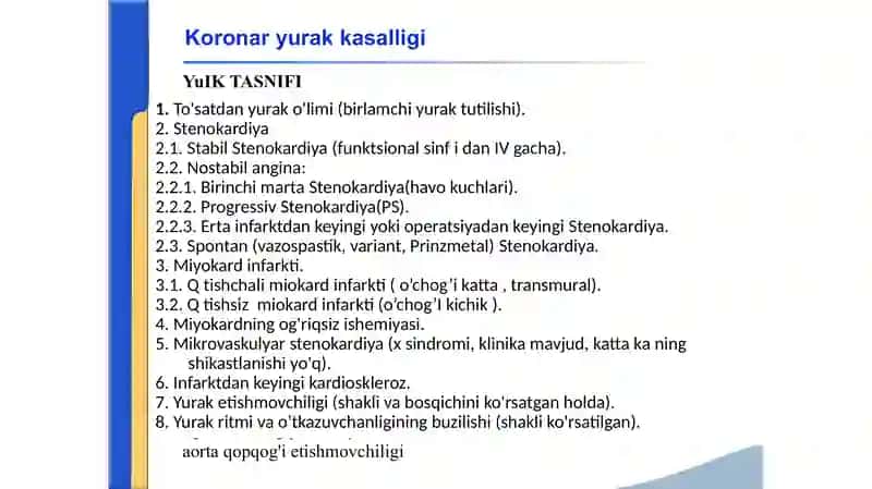 YuIK SIMPTOMATOLOGIYASI. O'TKIR MIOKARD INFARKTIDA EKG O'ZGARISHI 4