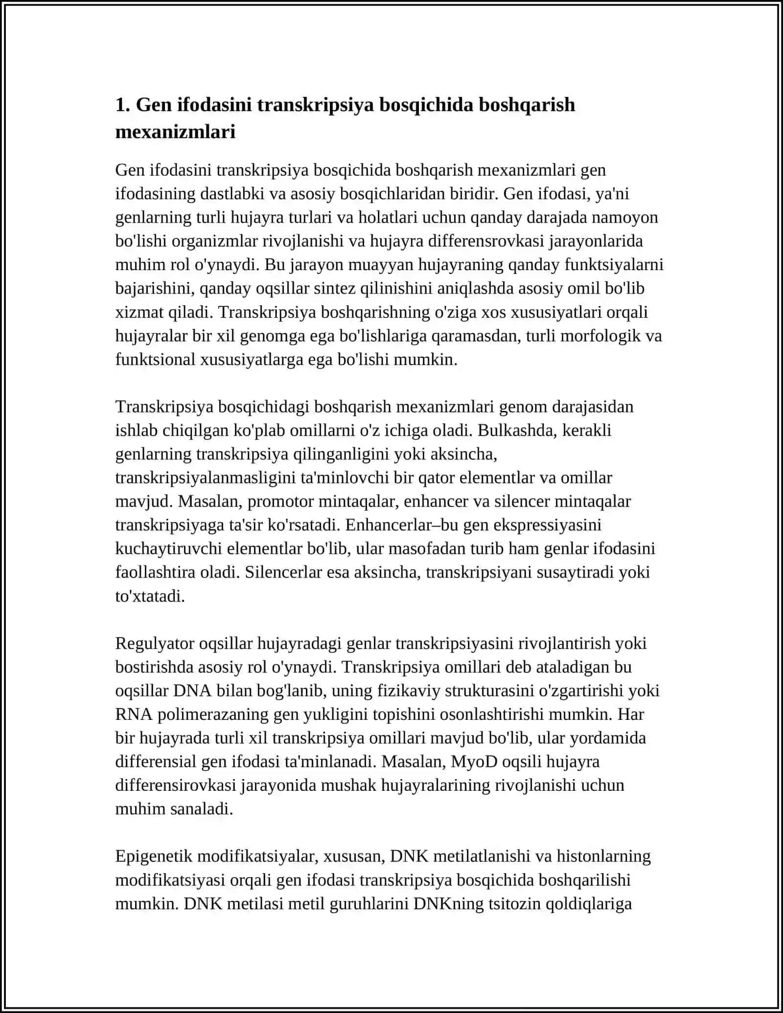 GENLAR TA‘SIRINI BOSHQARILISHI, HUJAYRA DIFFERENSIROVKASI 4