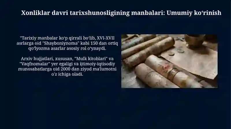 Xonliklar davri tarixiga oid manbalar 4