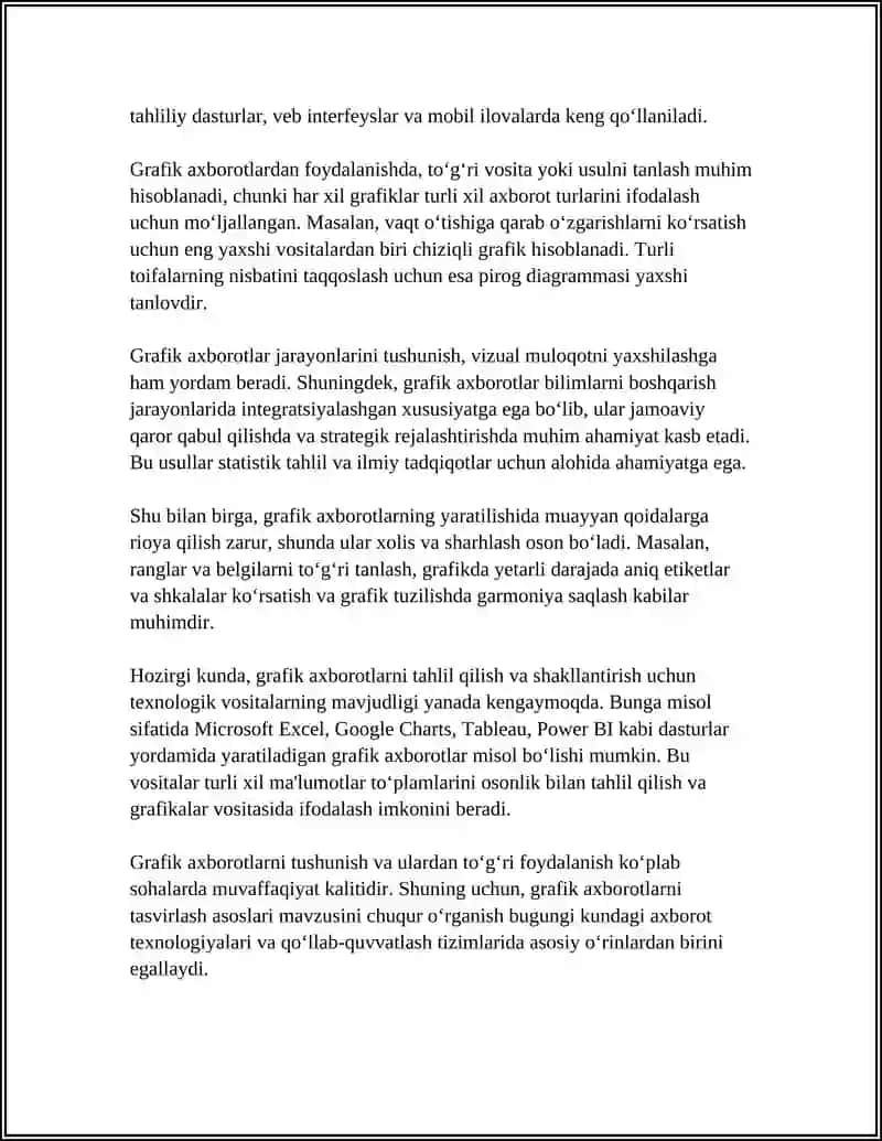 GRAFIK AXBOROTLARNI TASVIRLASH ASOSLARI 4