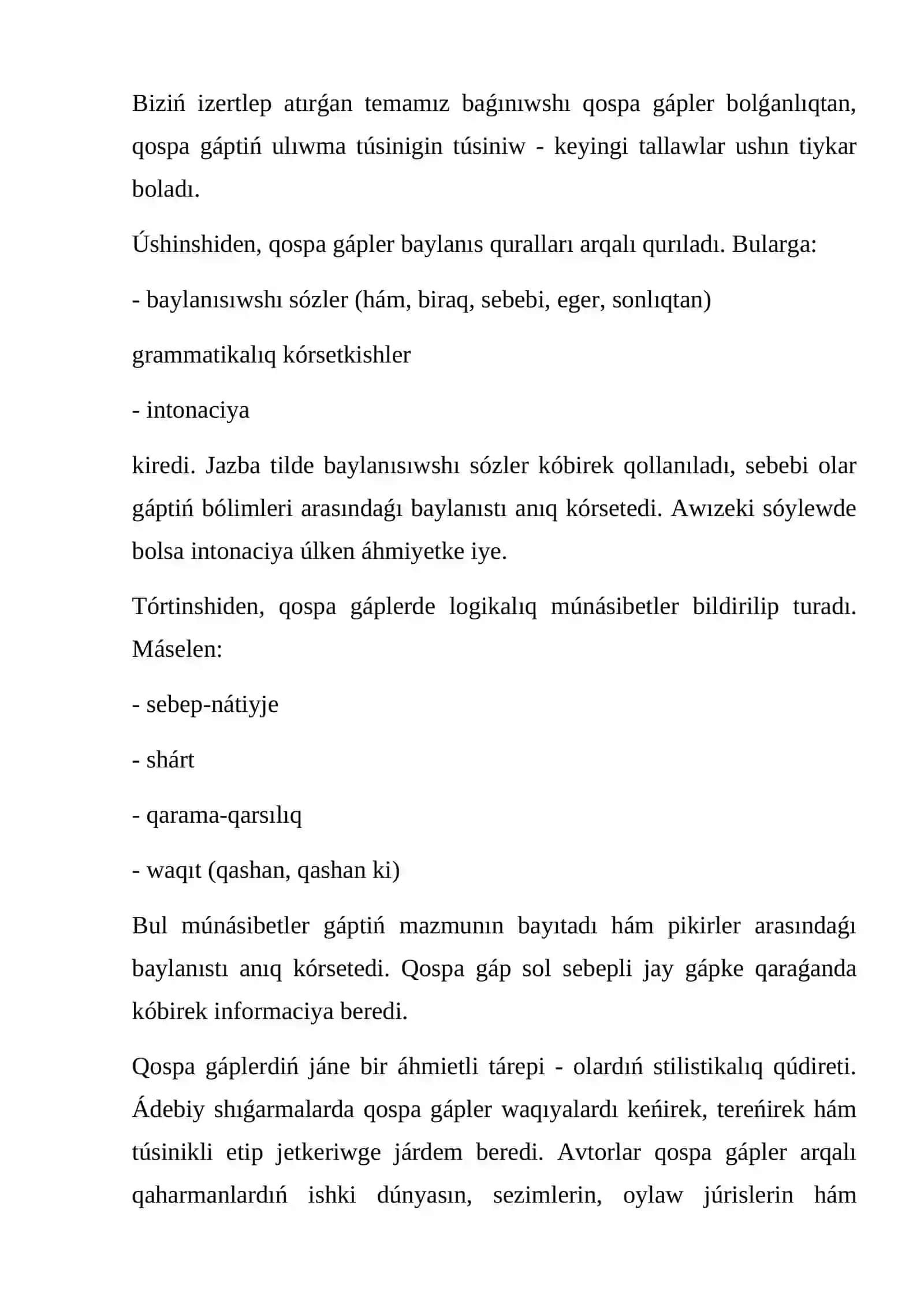 "Akiret uyqısı" romanınıń til hám stillik ózgeshelikleri 4