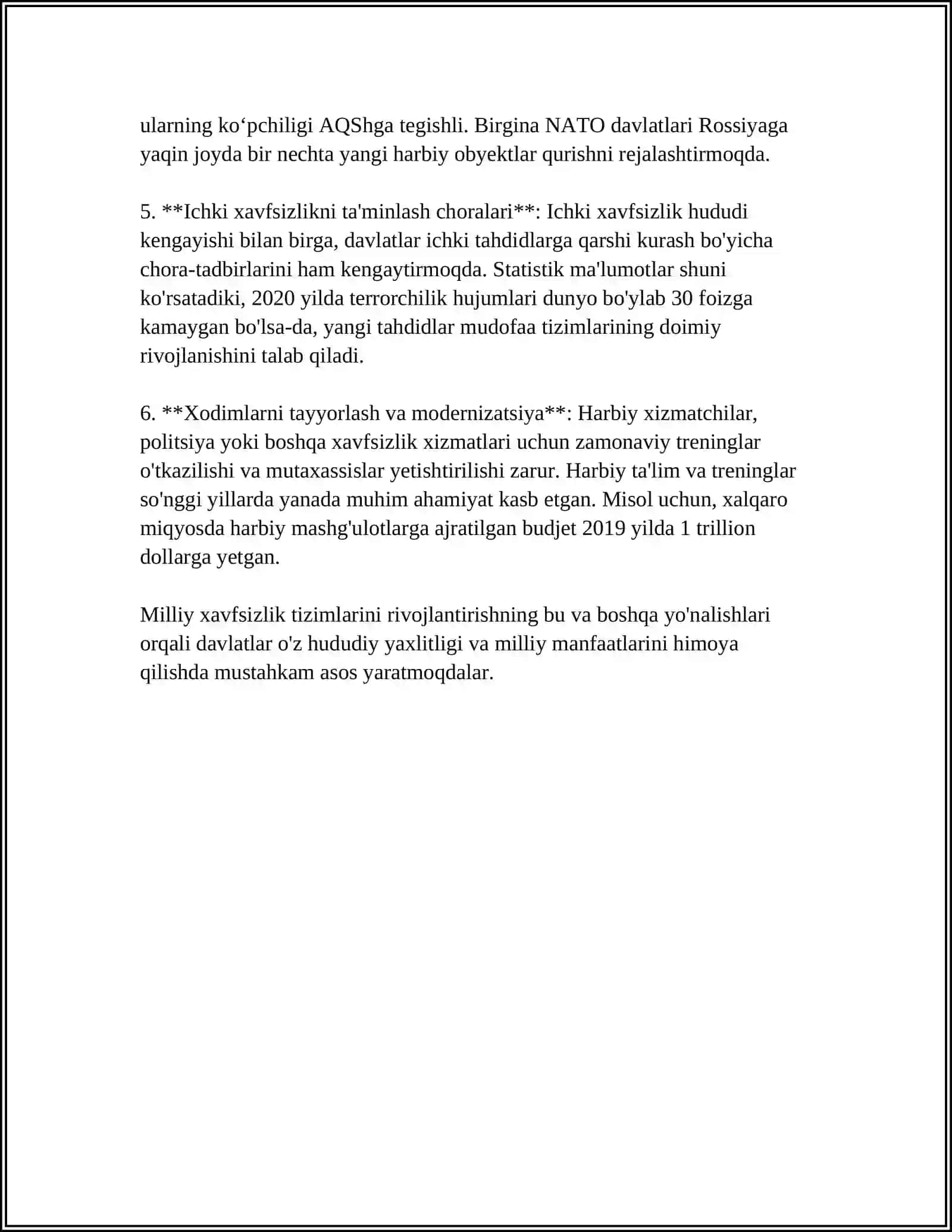 MILLIY HAFSIZLIKNI TAYORLASH BORASIDA AMALGA OSHIRILAYOTGAN ISHLAR 4