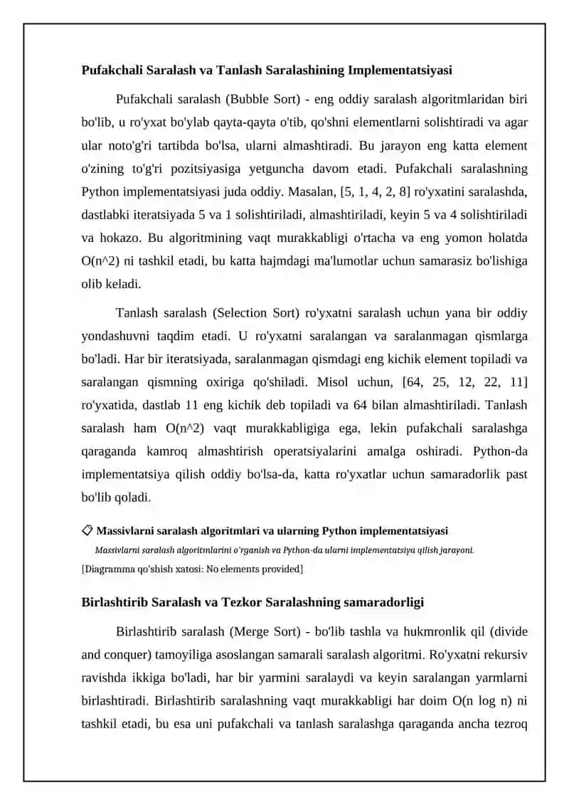 Asosiy saralash algoritmlari va ularning Python implementatsiyasi 4