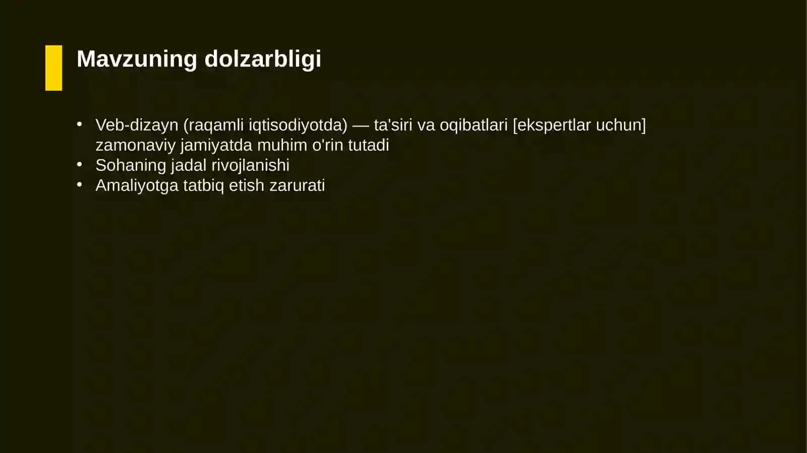 Veb-dizayn (raqamli iqtisodiyotda) — ta'siri va oqibatlari [ekspertlar uchun] 4