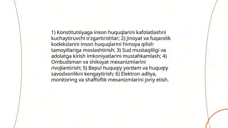 Yangi Oʻzbekistonda inson haq-huquqlari va erkinliklari kafolatining yaratilishi 4