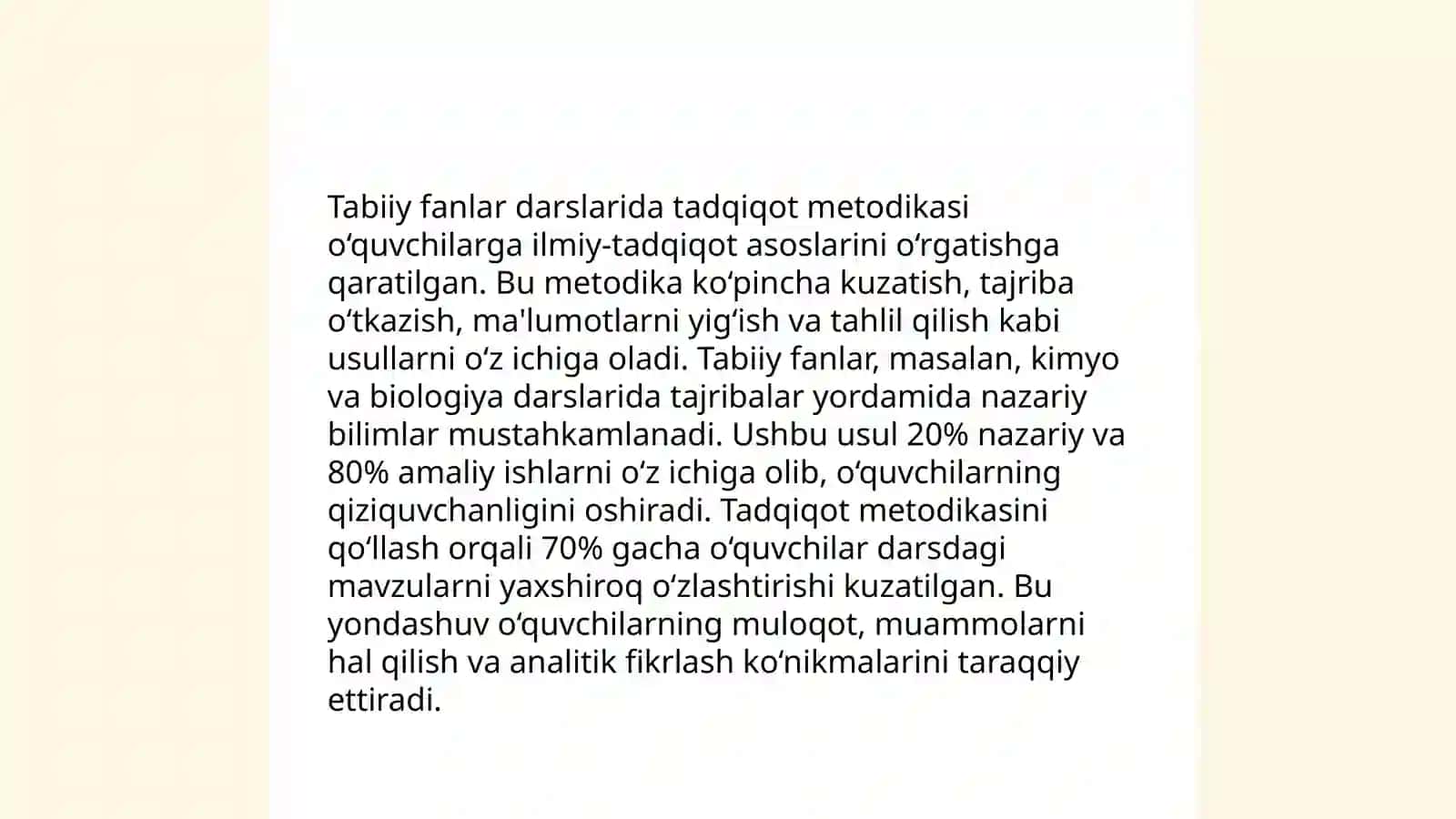 Maktab tabiiy fanlarida loyiha ishlarini tashkil etish 4