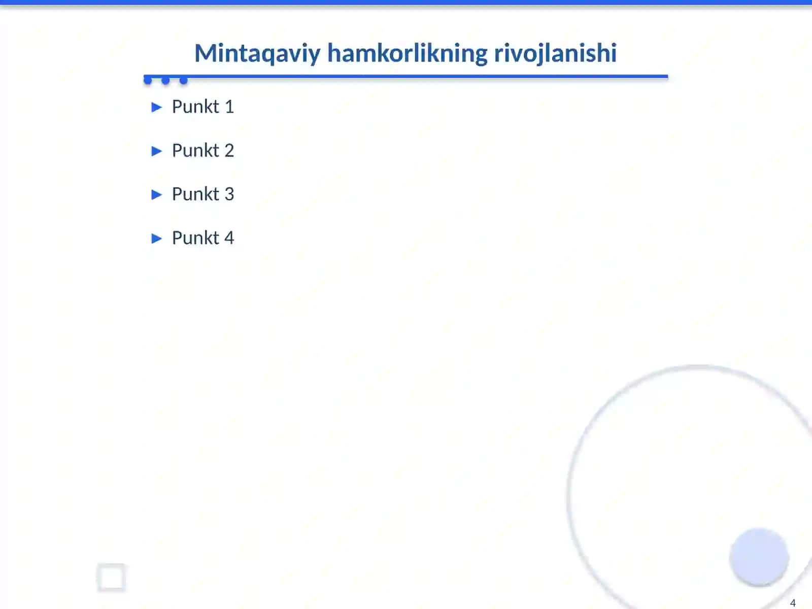 Oʻzbekistonning Markaziy Osiyoda tinchlik va barqarorlikni taʼminlashdagi oʻrni 4