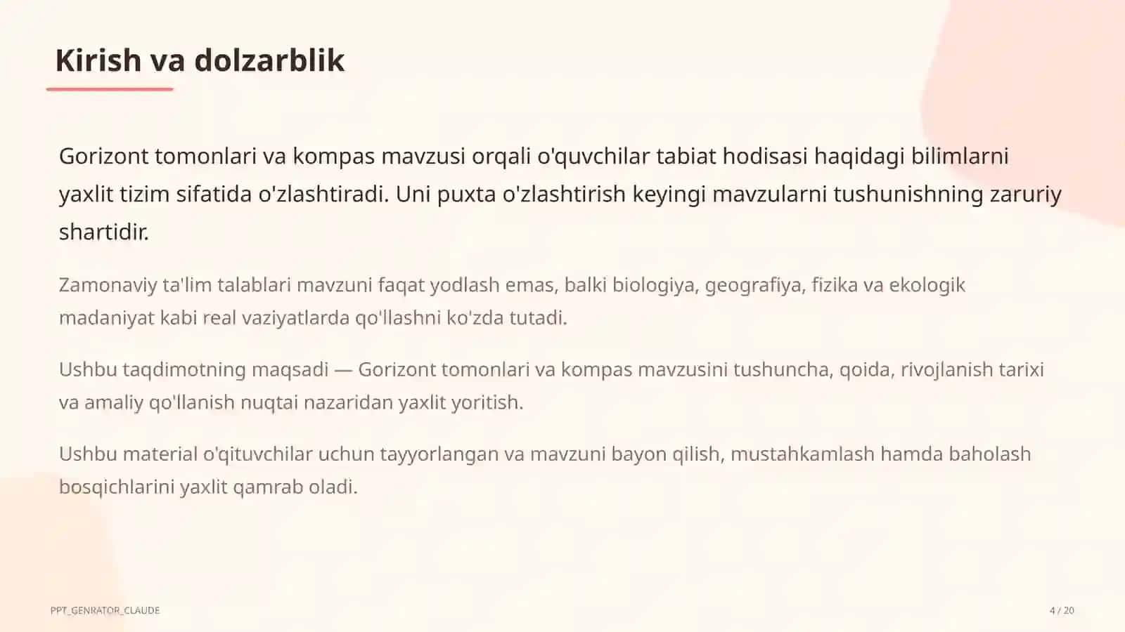 Gorizont tomonlari va kompas (3-sinf) 4