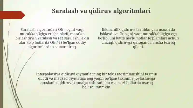 Algoritm turlari va ullarning xossalari 4