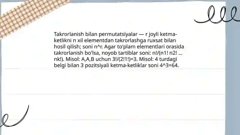 Kambinatorika Mashqlari 4