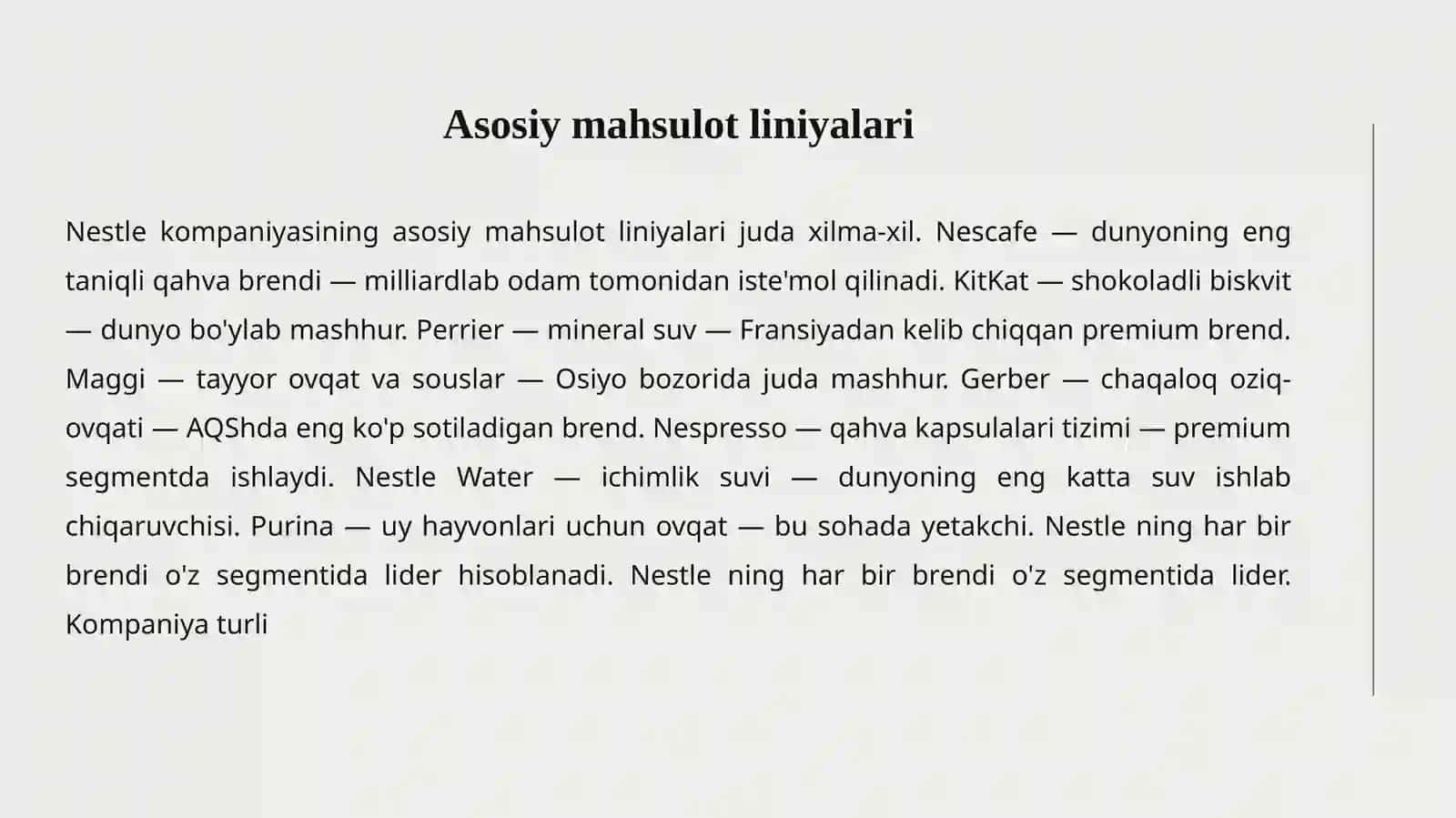 Nestle kompaniyasi tarixi 4