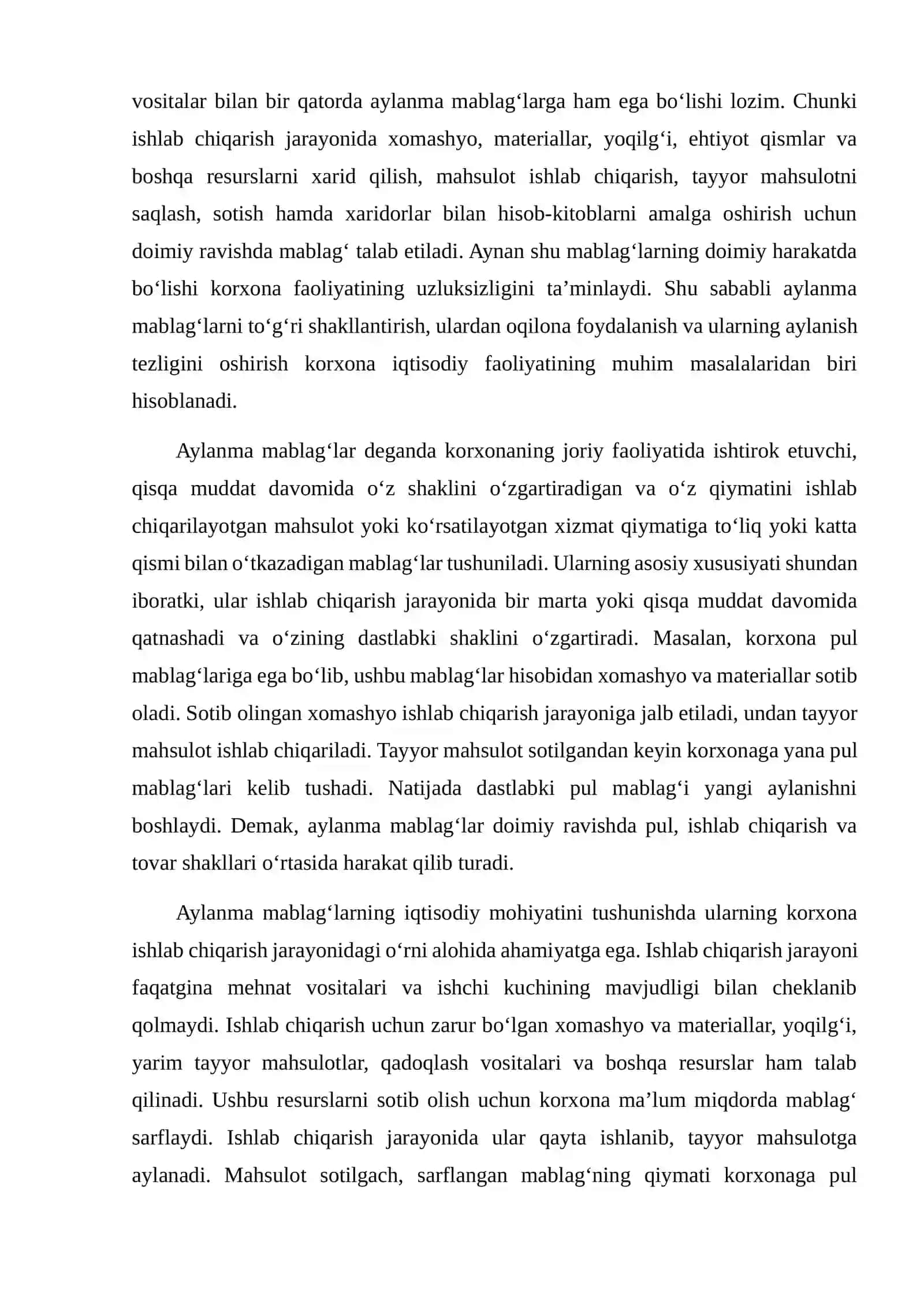 Korxonaning Aylanma Mablag‘lari 4