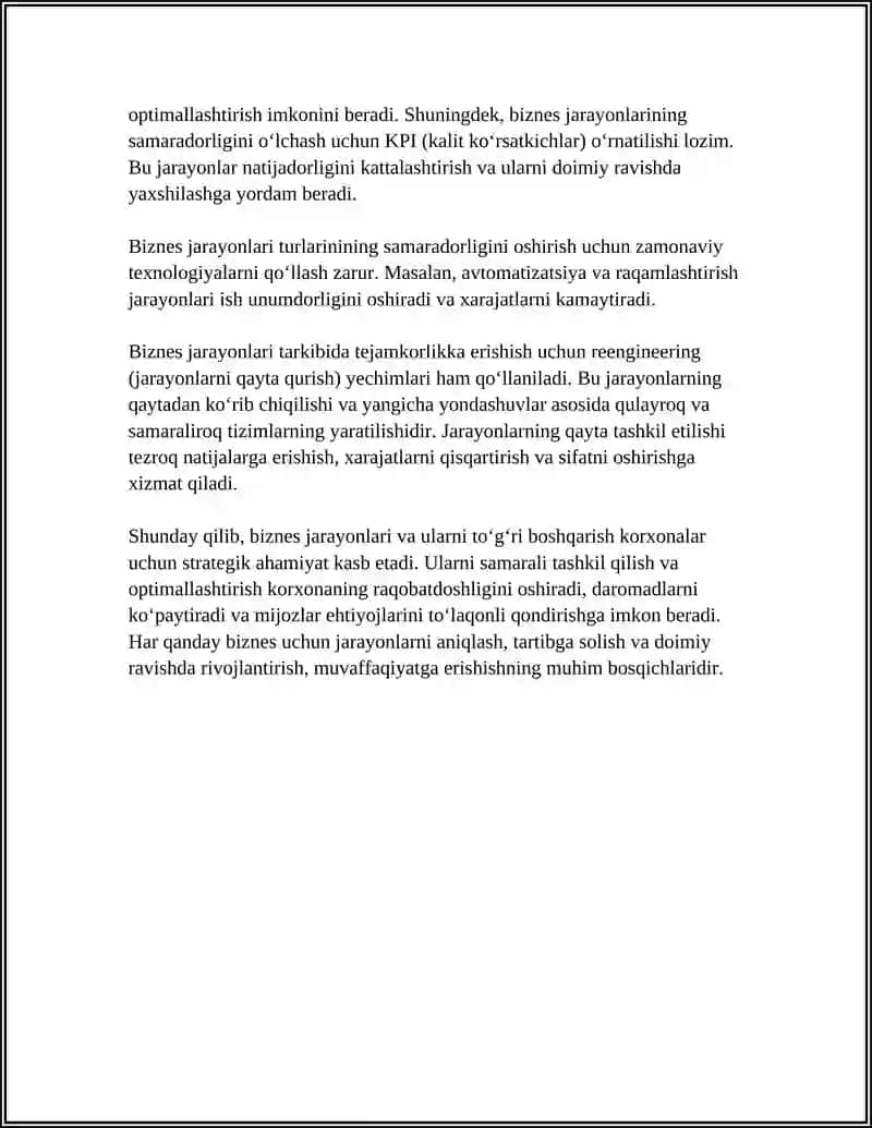 BIZNES JARAYONLARI VA ULARNI HISOBGA OLISH 4