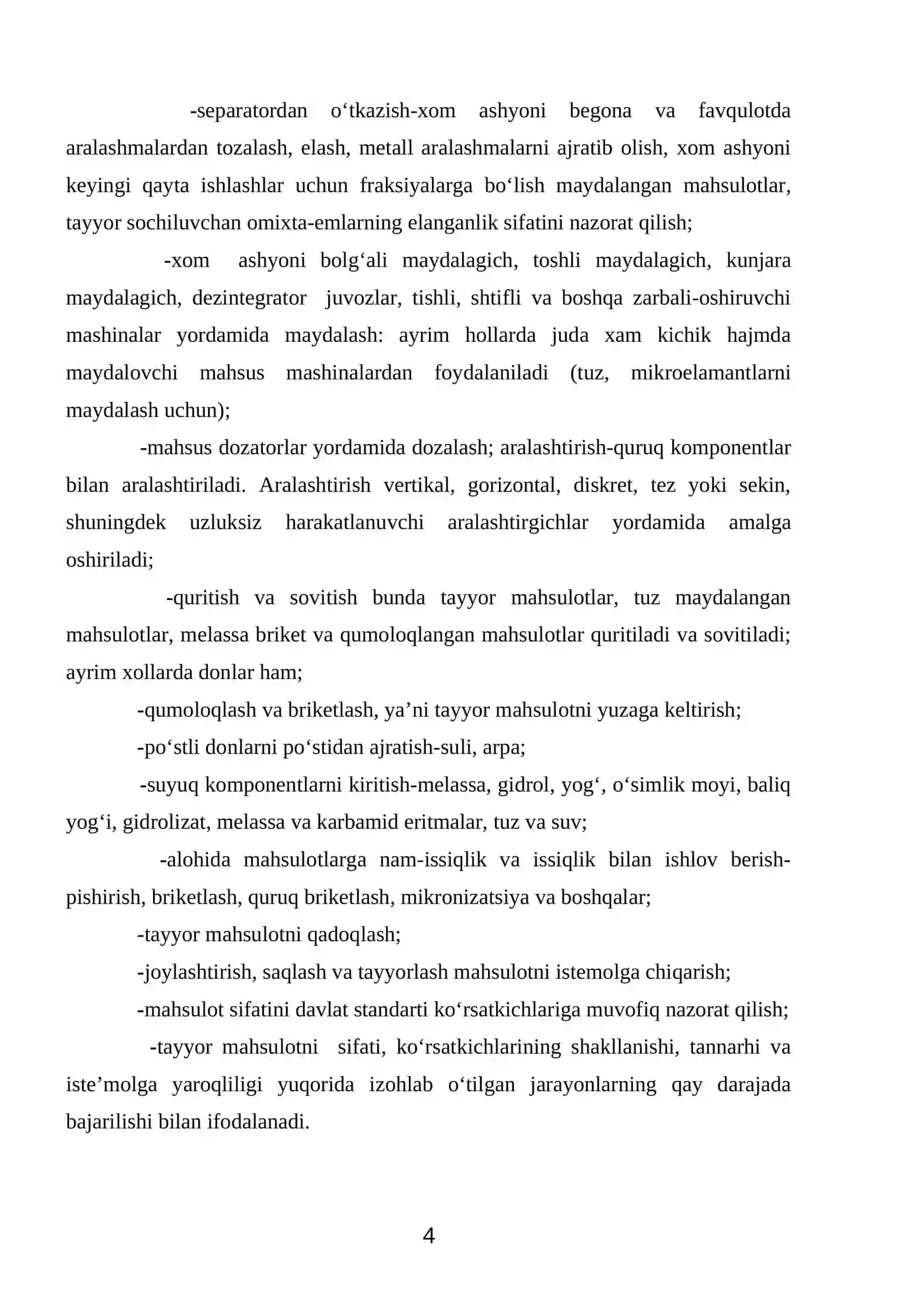 Omixta em ishlab chiqarish bo‘yicha umumiy ma’lumot 4